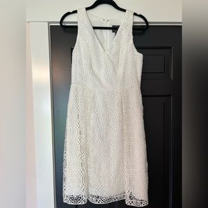 Adrianna Papell - white lace dress- worn once for engagement photos.